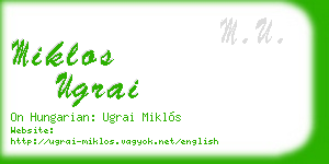 miklos ugrai business card