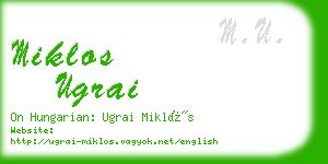 miklos ugrai business card